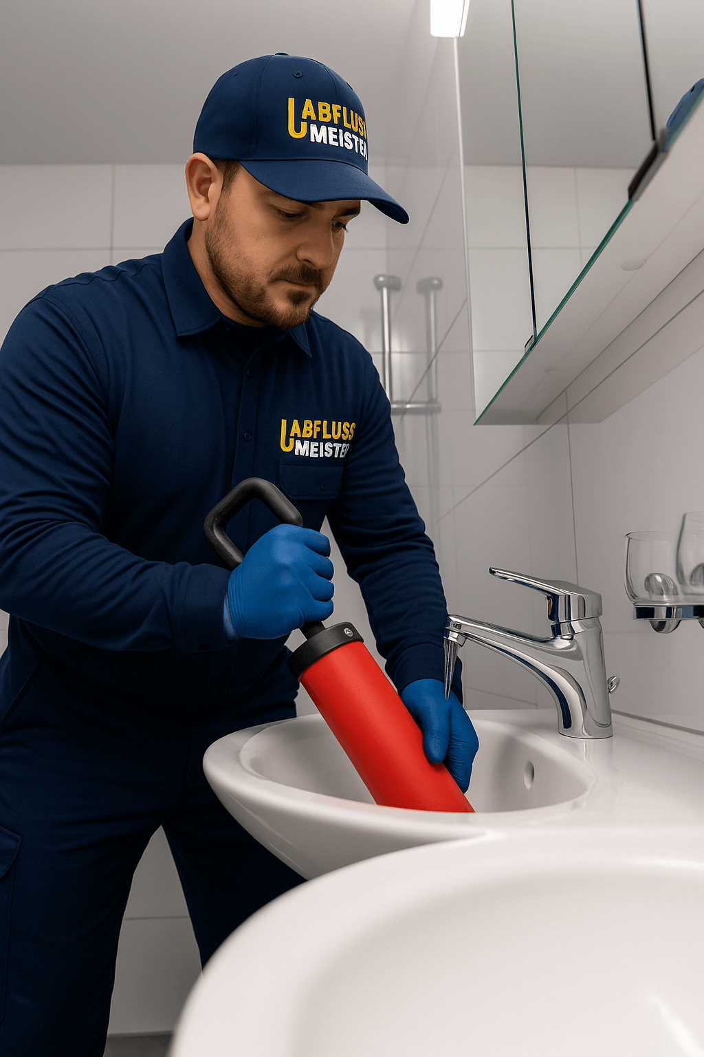 Waschbeckenverstopfung mechanisch lösen